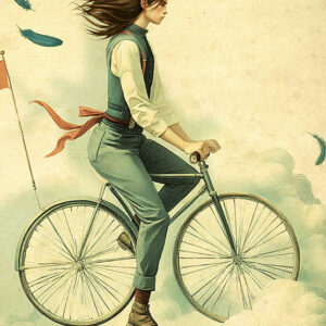 Dans les nuages (postcard)