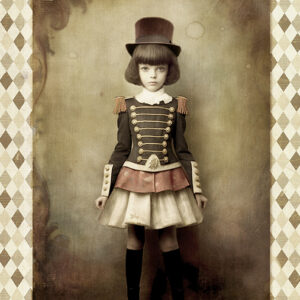 Steampunk girl (postcard)