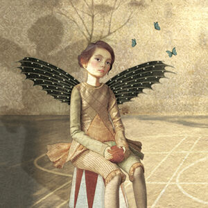The butterfly girl (postcard)