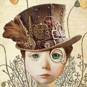 Steampunk boy (postcard)