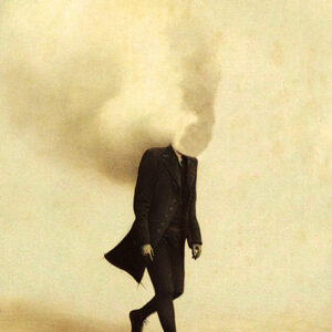 The smoking man (postcard)